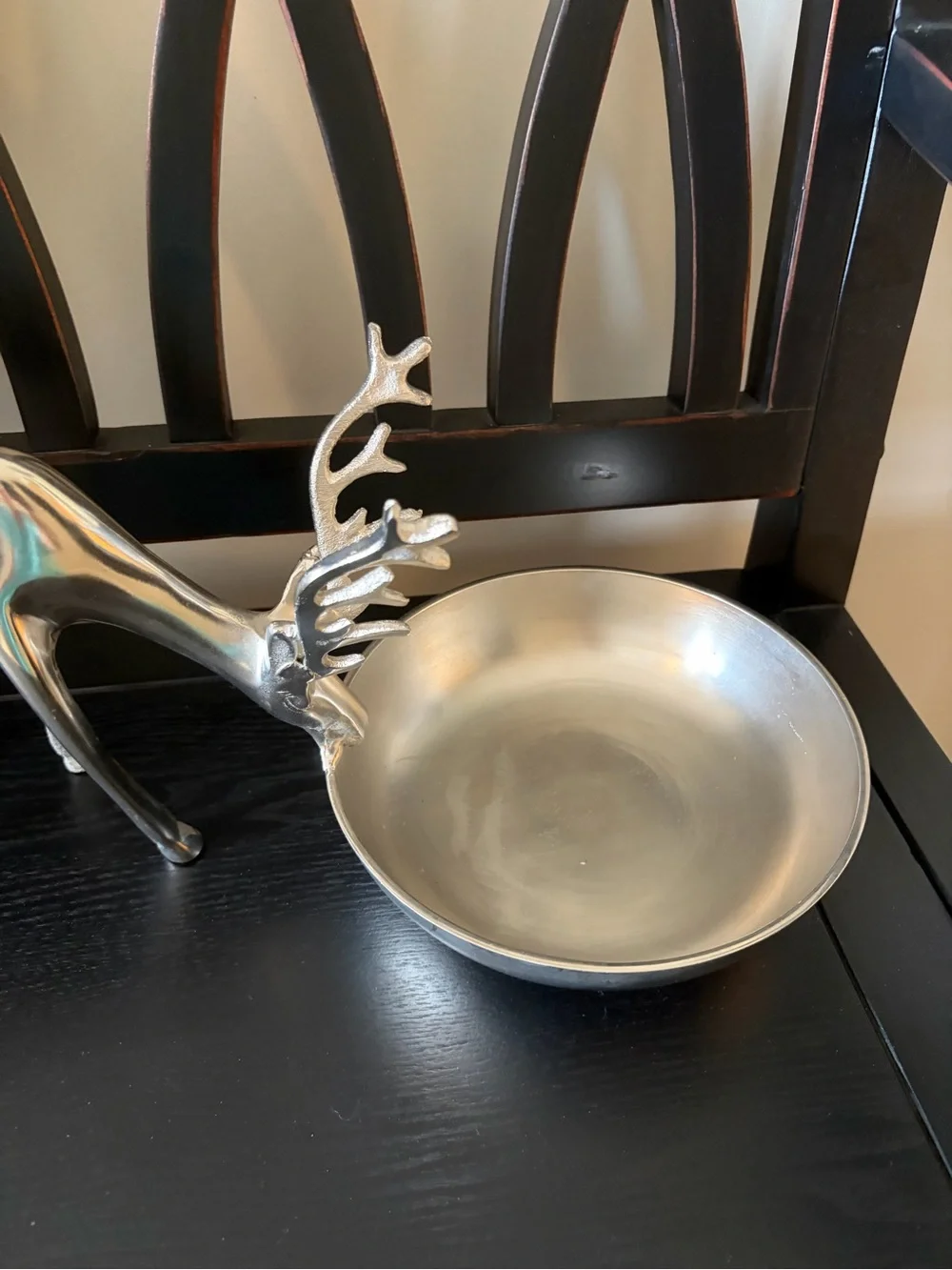 Decorative Silver Reindeer candy Bowl - Silver